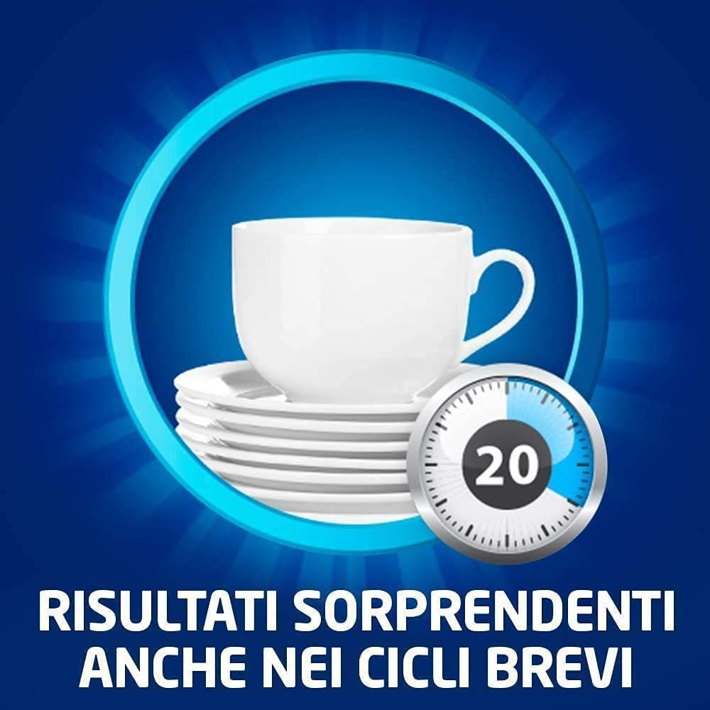 Finish Powergel Gel Detersivo per Lavastoviglie Liquido, Multiazione, Poteri Sgrassanti, Limone, Multicolore, 600 ml, Confezione da 12