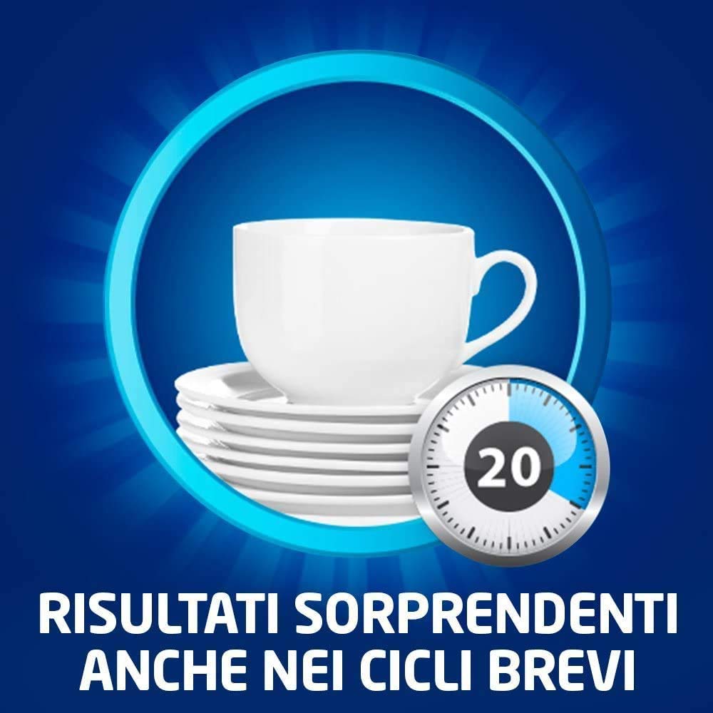 Finish Powergel Gel Detersivo per Lavastoviglie Liquido, Multiazione, Poteri Sgrassanti, Limone, Multicolore, 600 ml, Confezione da 12