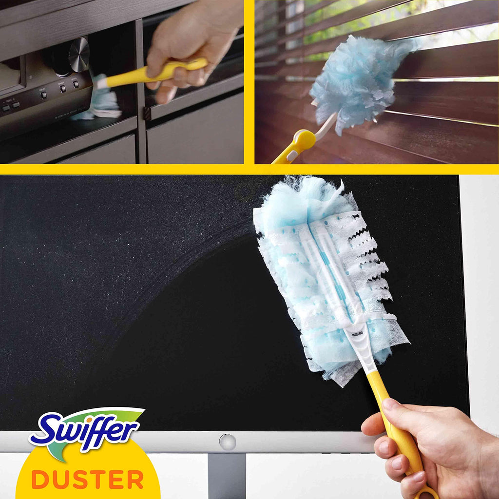 Swiffer Duster Piumini Cattura Polvere, 54 Piumini, Cattura e Intrappola Polvere e Sporco, Raggiunge I Punti più Difficili della Casa, Giga Formato
