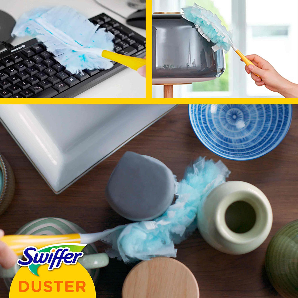 Swiffer Duster Piumini Cattura Polvere, 54 Piumini, Cattura e Intrappola Polvere e Sporco, Raggiunge I Punti più Difficili della Casa, Giga Formato