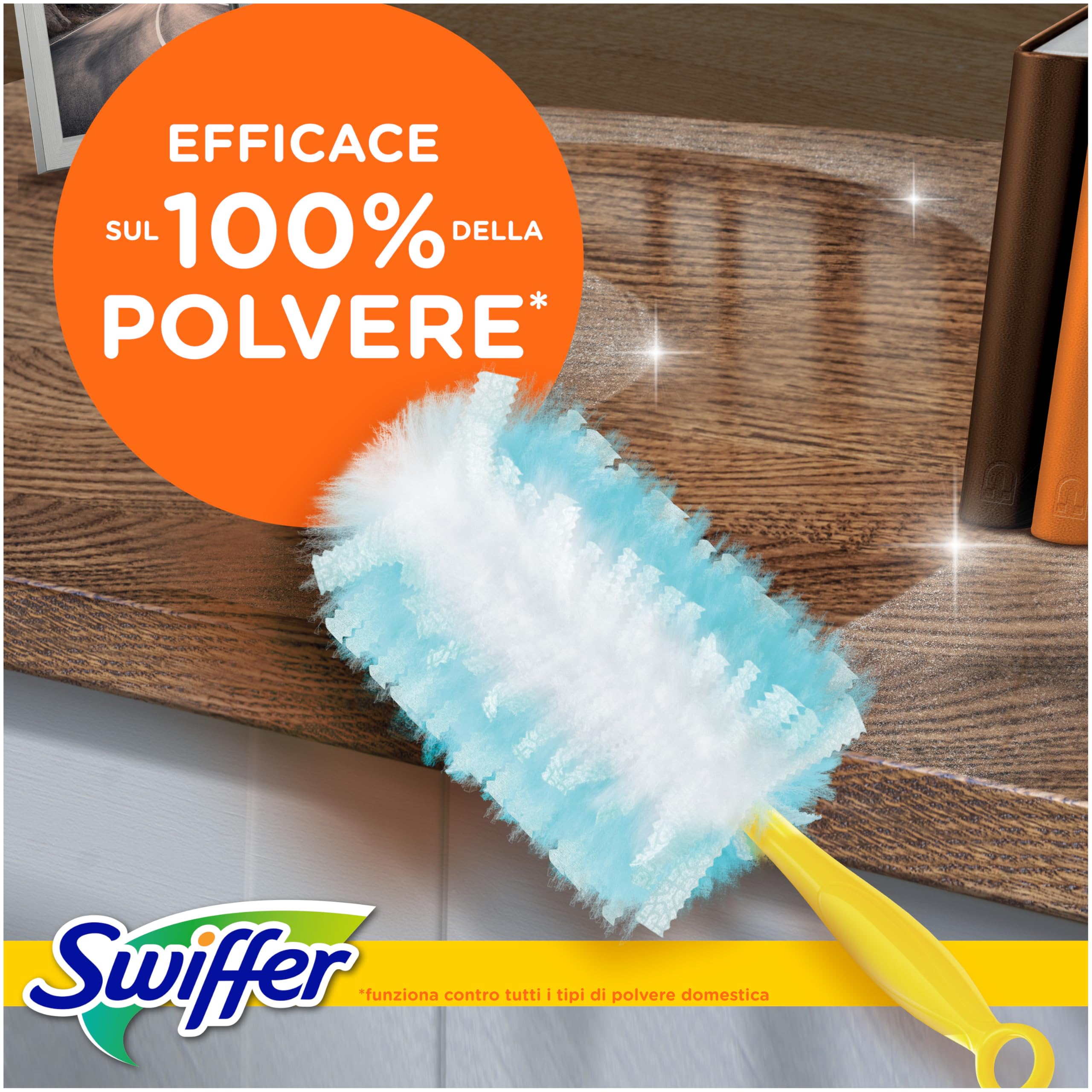 Swiffer Duster Piumini Cattura Polvere, 54 Piumini, Cattura e Intrappola Polvere e Sporco, Raggiunge I Punti più Difficili della Casa, Giga Formato